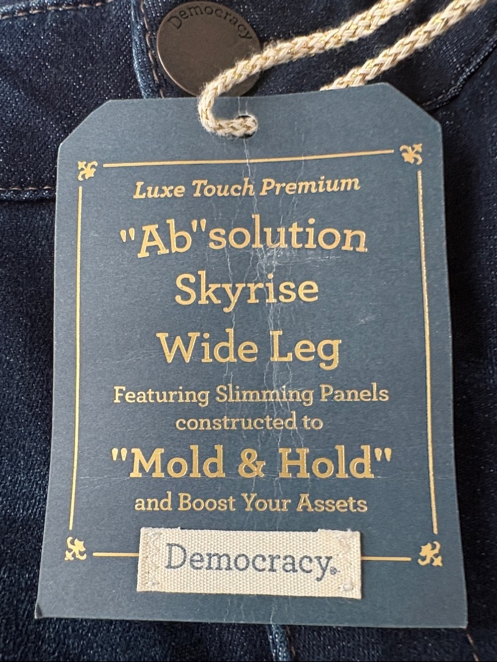 Democracy NWT Ab Solution Șki Rise Wide Leg Jeans Size 10 - Picture 14 of 15